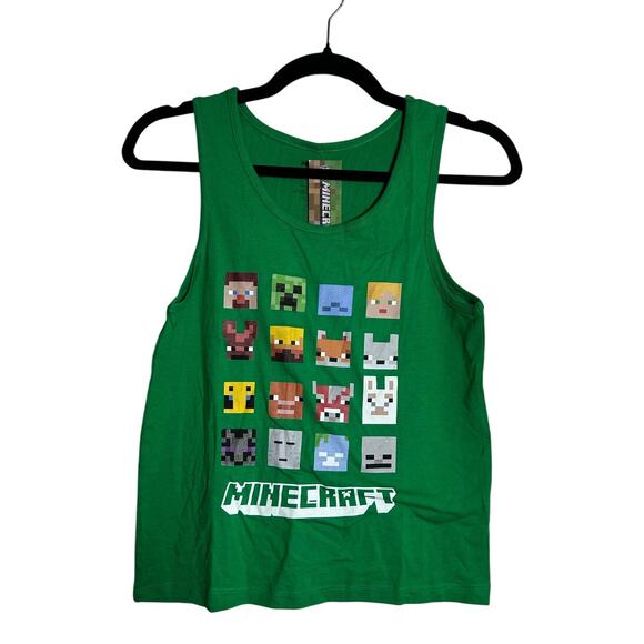 MINECRAFT Graphic Tank NWT Green Youth M - Picture 2 of 4